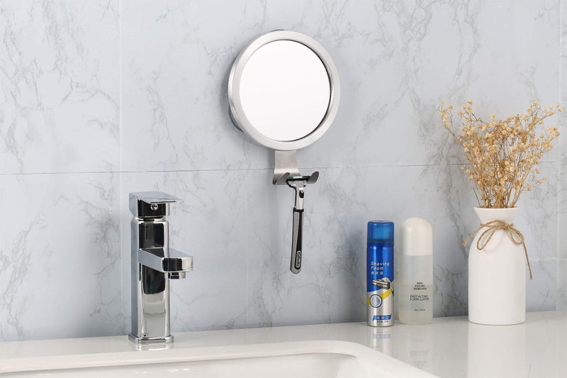 Ettori Shower Mirror Fogless for Shaving with Razor Holder  Powerful Lock Suction Fogless Mirror for Shower - Image 3
